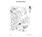 Whirlpool WED7590FW1 bulkhead parts diagram