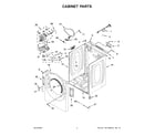 Whirlpool YWED560LHW1 cabinet parts diagram