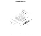 KitchenAid KDTF924PPA0 lower rack parts diagram