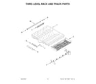 KitchenAid KDTF924PPA0 third level rack and track parts diagram