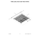 Whirlpool WDT751SAPZ1 third level rack and track parts diagram