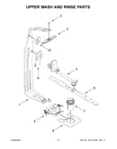 Upper wash and rinse parts