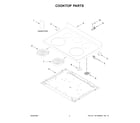 Whirlpool WFE505W0JS4 cooktop parts diagram