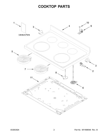 Cooktop parts