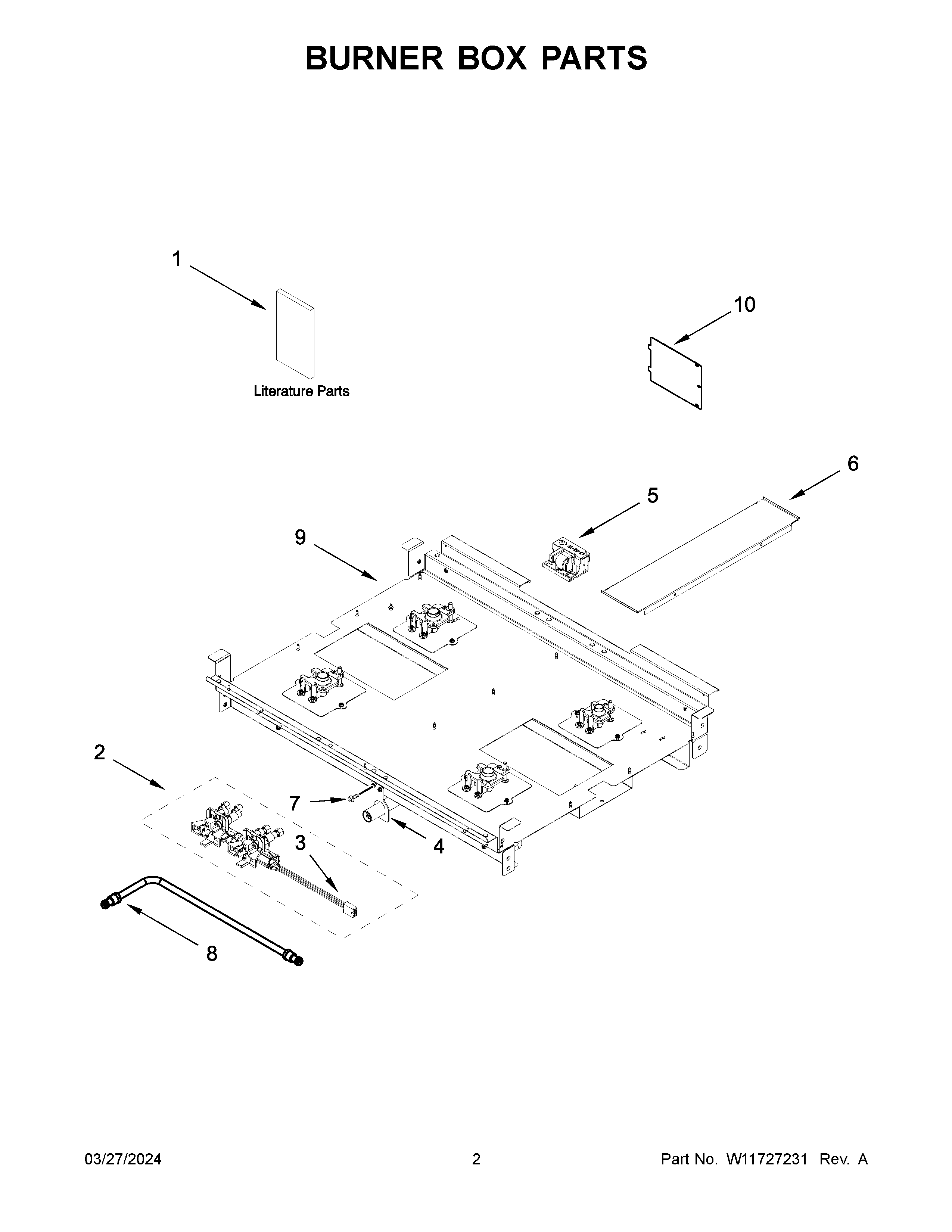 Burner box parts