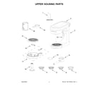 KitchenAid 5KES6403BDG0 upper housing parts diagram