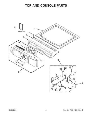 Top and console parts