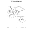 Whirlpool WGD9051YW3 top and console parts diagram