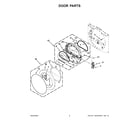 Whirlpool WGD9051YW3 door parts diagram