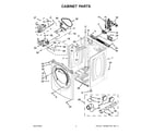 Whirlpool WED71HEBW0 cabinet parts diagram