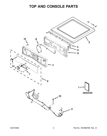 Top and console parts