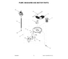Whirlpool WDP560HAMZ0 pump, washarm and motor parts diagram