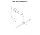 Whirlpool WDP560HAMB0 upper wash and rinse parts diagram