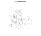 Whirlpool WDP540HAMZ2 tub and frame parts diagram