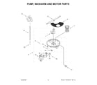 Whirlpool WDP540HAMZ2 pump, washarm and motor parts diagram