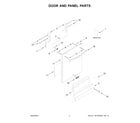 Whirlpool WDT540HAMZ2 door and panel parts diagram