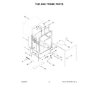 Whirlpool WDT540HAMZ2 tub and frame parts diagram