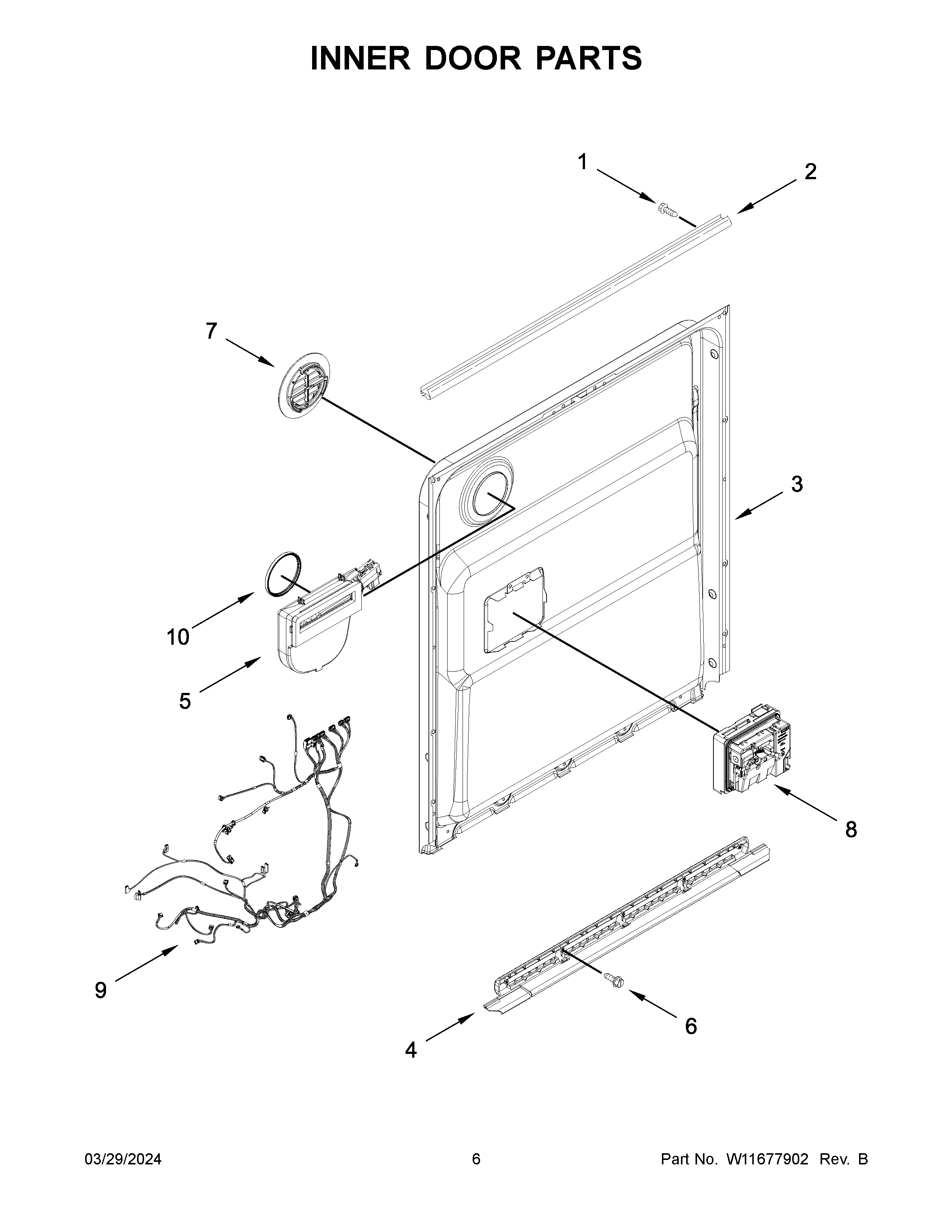 Inner door parts