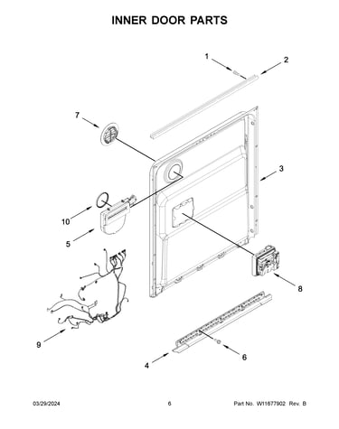 Inner door parts