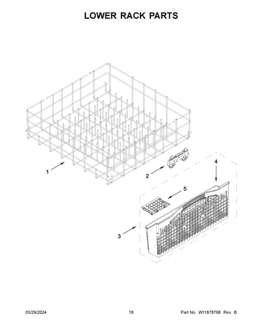 Lower rack parts