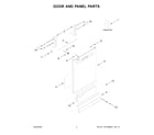 Whirlpool WDP540HAMZ4 door and panel parts diagram