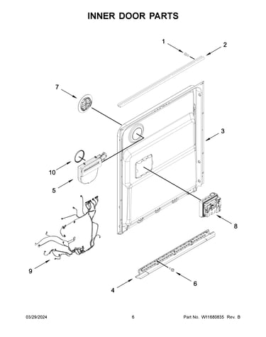 Inner door parts