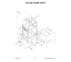 Whirlpool WDP540HAMZ4 tub and frame parts diagram