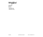Whirlpool WDP560HAMW1 cover sheet diagram
