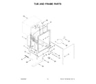 Whirlpool WDP560HAMB1 tub and frame parts diagram