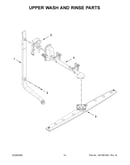 Upper wash and rinse parts