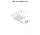 Whirlpool WDP560HAMW1 upper rack and track parts diagram