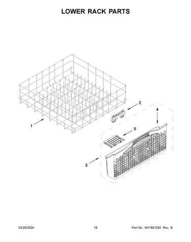 Lower rack parts
