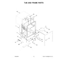 Whirlpool WDT540HAMZ4 tub and frame parts diagram