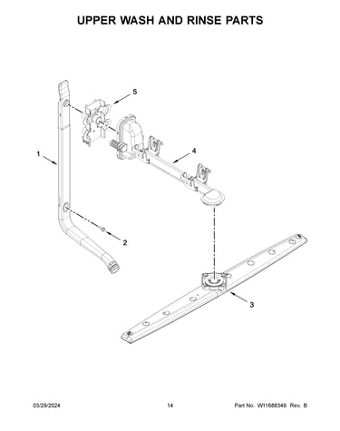 Upper wash and rinse parts