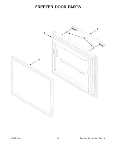 Freezer door parts