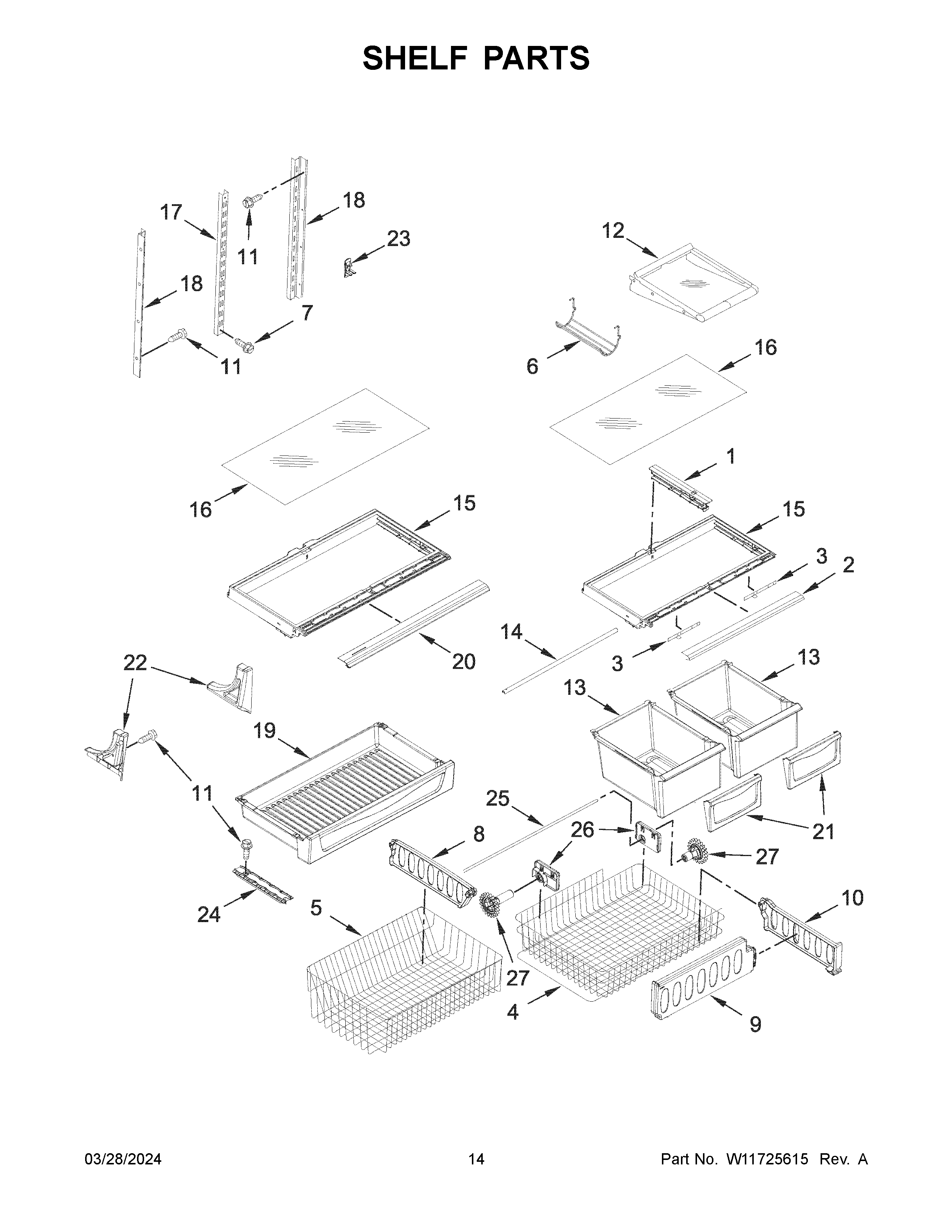 Shelf parts