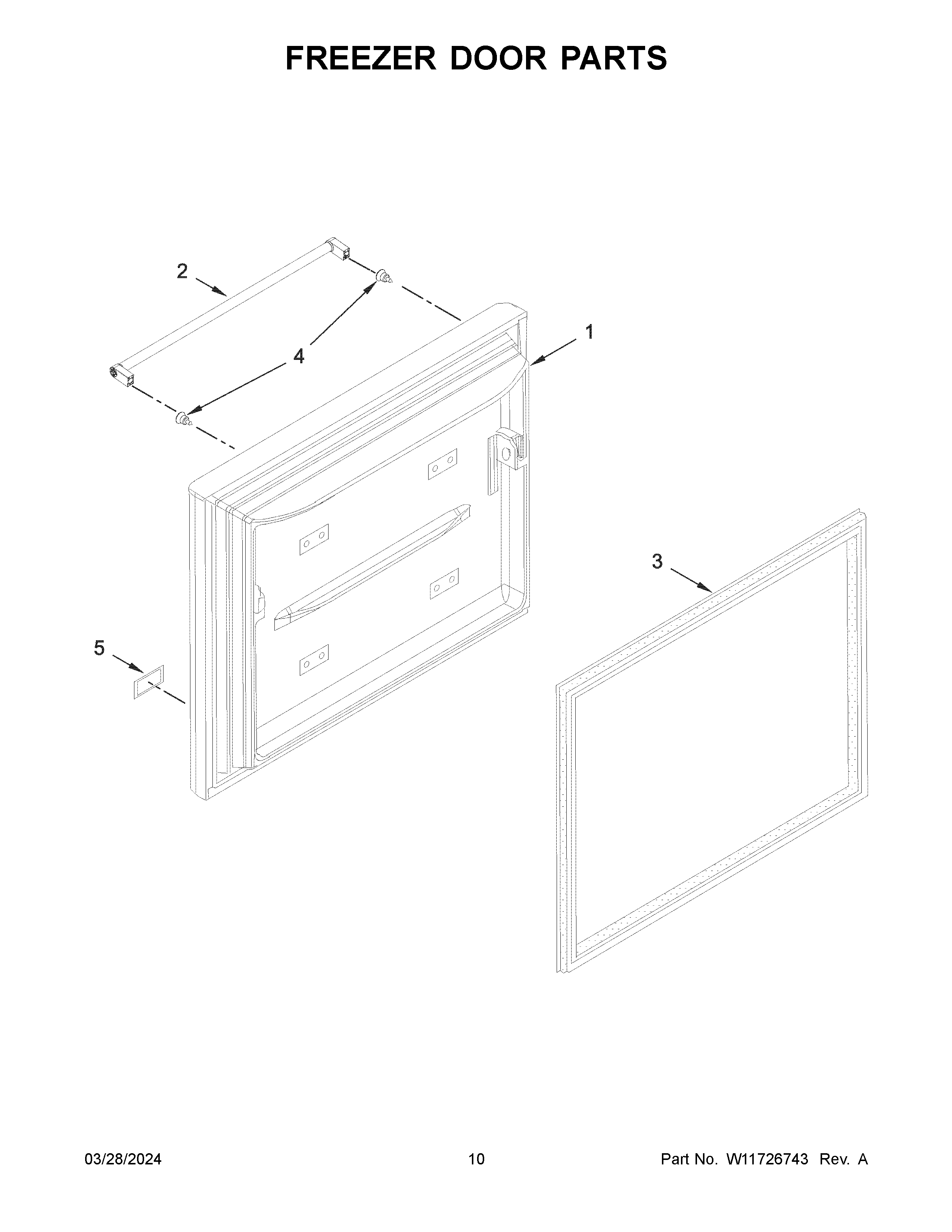 Freezer door parts