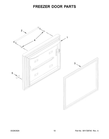 Freezer door parts