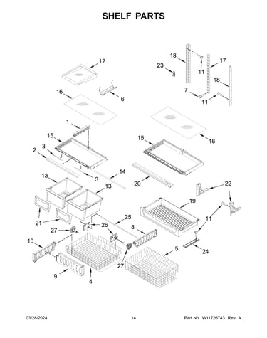 Shelf parts