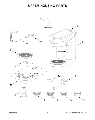 Upper housing parts