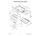 Whirlpool WSIS5030RV0 cooktop and duct parts diagram