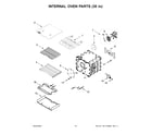 KitchenAid KFDC558JBK03 internal oven parts (30 in) diagram