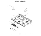 KitchenAid KFGC506JBK07 burner box parts diagram