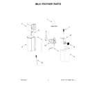 KitchenAid KESMK5ER0 milk frother parts diagram