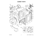 Whirlpool WED9051YW1 cabinet parts diagram