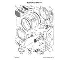 Whirlpool WED9051YW1 bulkhead parts diagram