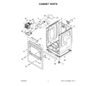 Whirlpool WED8127LC2 cabinet parts diagram