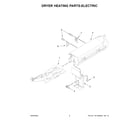 Whirlpool WED8127LC2 dryer heating parts-electric diagram