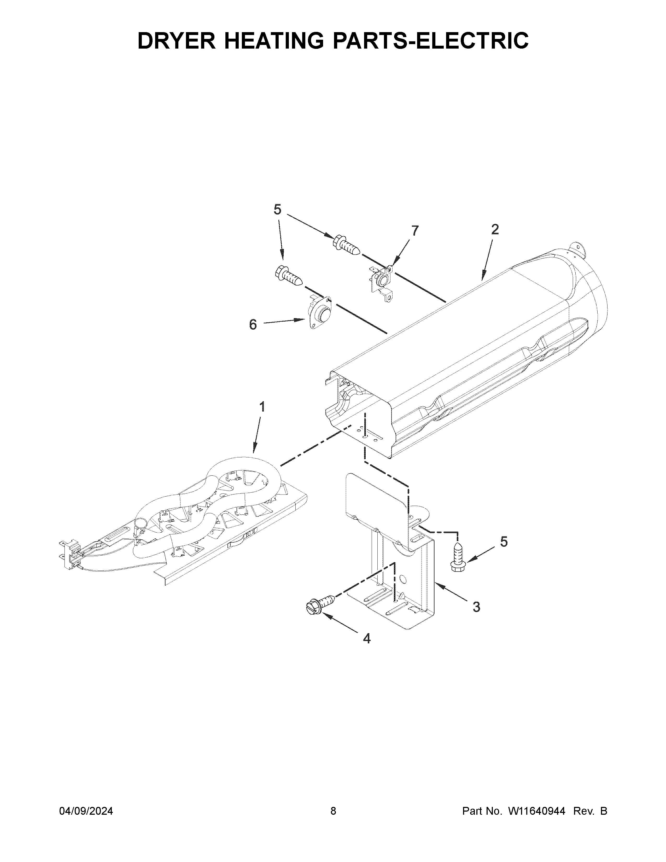 Dryer heating parts-electric