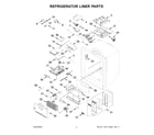 Whirlpool WRMF7736PZ00 refrigerator liner parts diagram